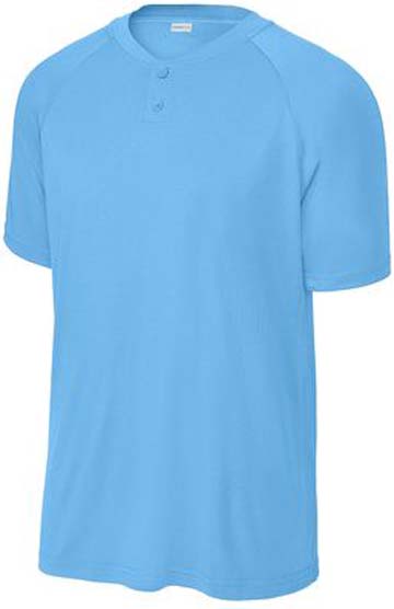 Sport-Tek® Adult Unisex 3.8-ounce 100% Poly Interlock PosiCharge® Competitor™ 2-Button Short Sleeve Performance Henley Shirt